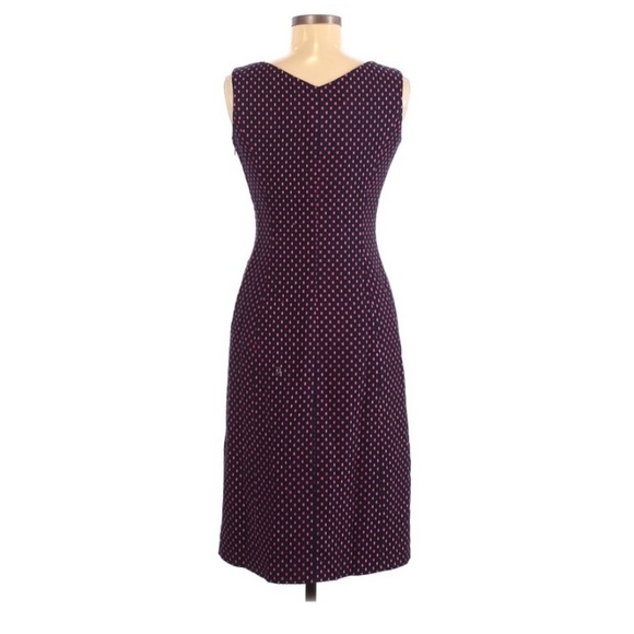 VTG Bergdorf Goodman Polka Dot Dress Bodycon Blue - Picture 2 of 2